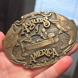 Vintage Anglers of America Belt Buckle